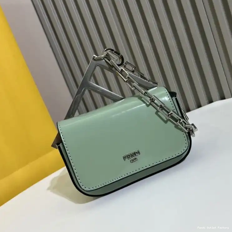 Cheap HOT Fendi Calf Green In Nano Bag F Leather 0703